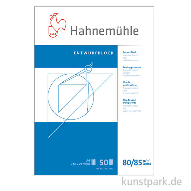 Artikelbild 1 des Artikels “Hahnemühle DIAMANT Transparentblock 50 Blatt, 80/85g “