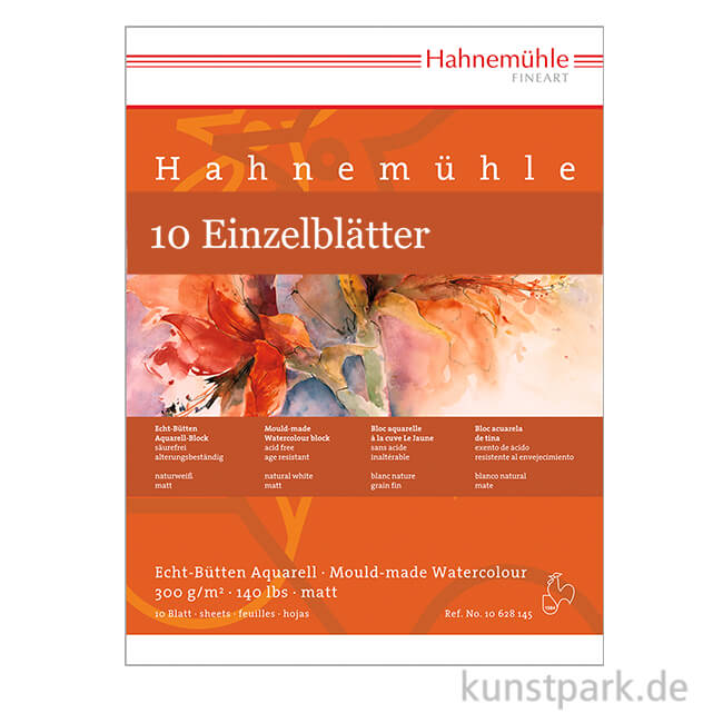 Artikelbild 1 des Artikels “Hahnemühle Echt Bütten Aquarellpapier, 10 Bogen, 300g matt 78 x 106 cm“