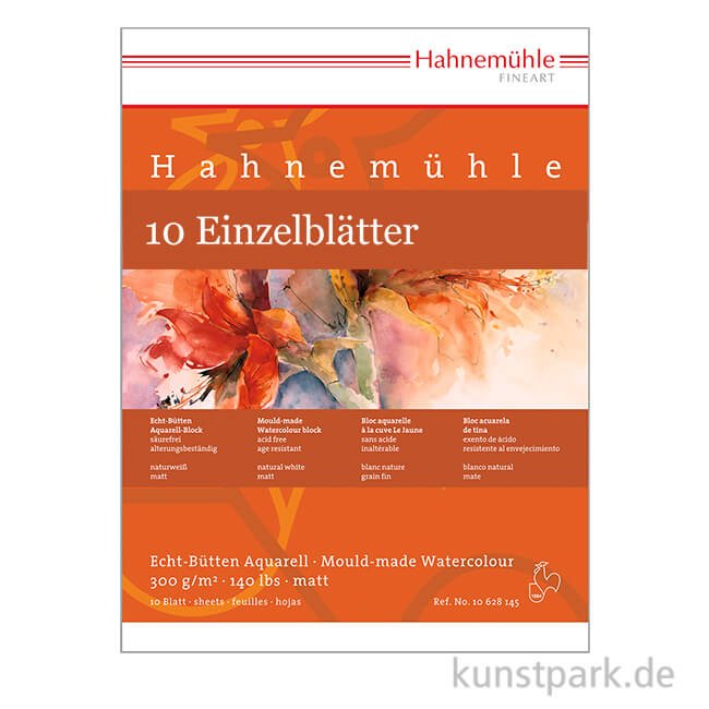 Artikelbild 1 des Artikels “Hahnemühle Echt Bütten Aquarellpapier, 10 Bogen, 300g matt “