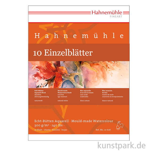 Artikelbild 1 des Artikels “Hahnemühle Echt Bütten Aquarellpapier, 10 Bogen, 300g rau “