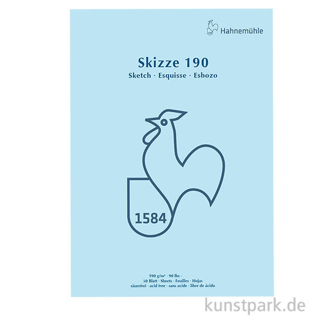 Artikelbild 1 des Artikels “Hahnemühle SKIZZE 190, 1584 Skizzenblock, 50 Blatt, 190g DIN A1“
