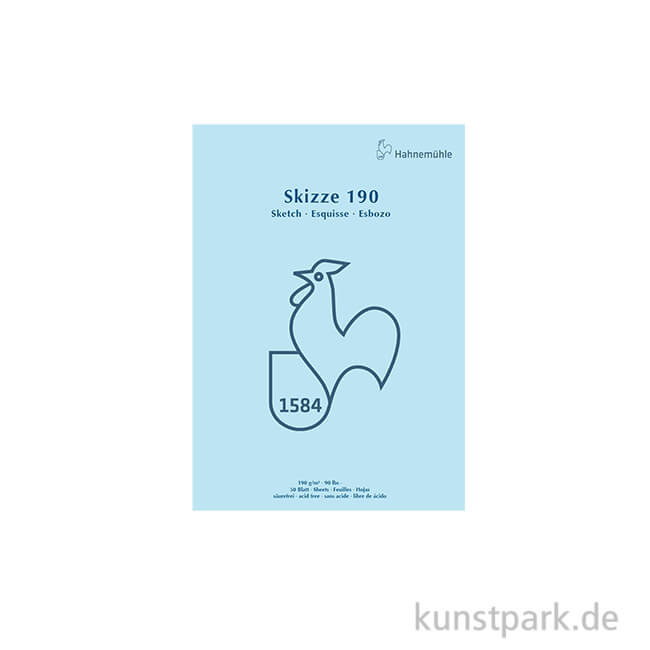 Artikelbild 1 des Artikels “Hahnemühle SKIZZE 190, 1584 Skizzenblock, 50 Blatt, 190g DIN A4“