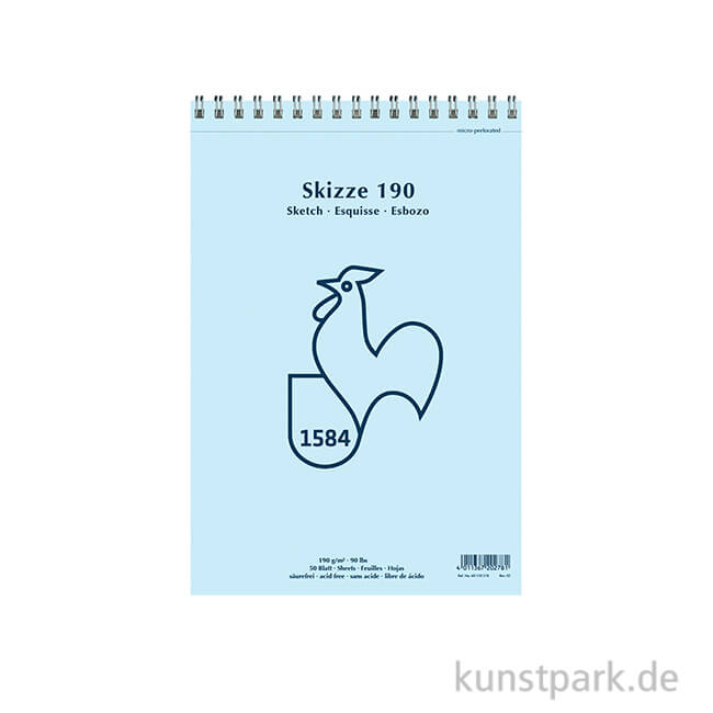 Artikelbild 1 des Artikels “Hahnemühle SKIZZE 190, 1584 Skizzenblock, 50 Blatt, 190g, spiral DIN A3“