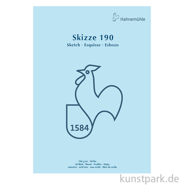 Artikelbild 1 des Artikels “Hahnemühle SKIZZE 190, 1584 Skizzenblock, 50 Blatt, 190g “
