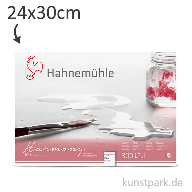 Artikelbild 1 des Artikels “Hahnemühle HARMONY Aquarell Papier, 12 Blatt, 300g - matt 24 x 30 cm“