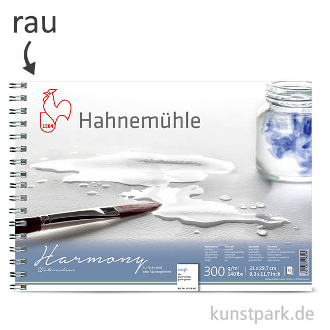 Artikelbild 1 des Artikels “Hahnemühle HARMONY Aquarell Papier Spiralblock, 12 Blatt, 300g - rau “