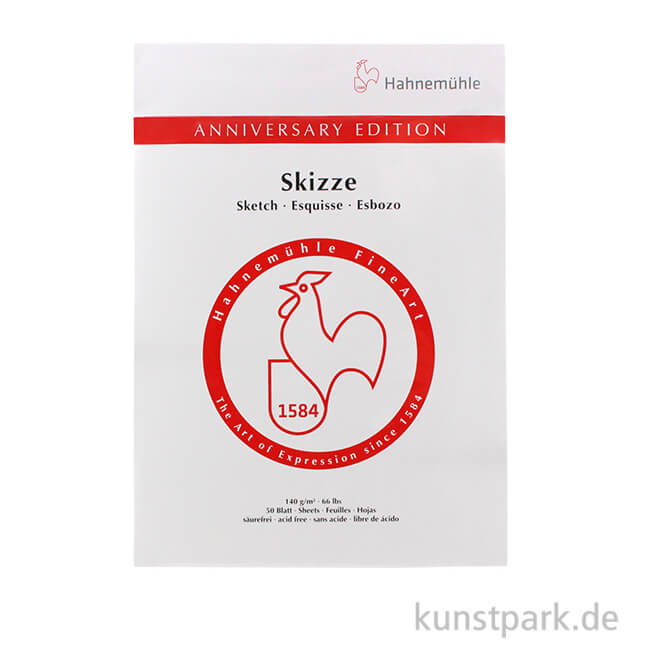 Artikelbild 1 des Artikels “Hahnemühle JUBILÄUM Skizzenpapier, 50 Blatt, 140g DIN A4“