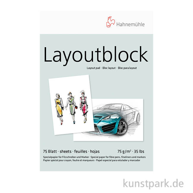 Artikelbild 1 des Artikels “Hahnemühle Layout Papier, 75g, 75 Blatt DIN A3“