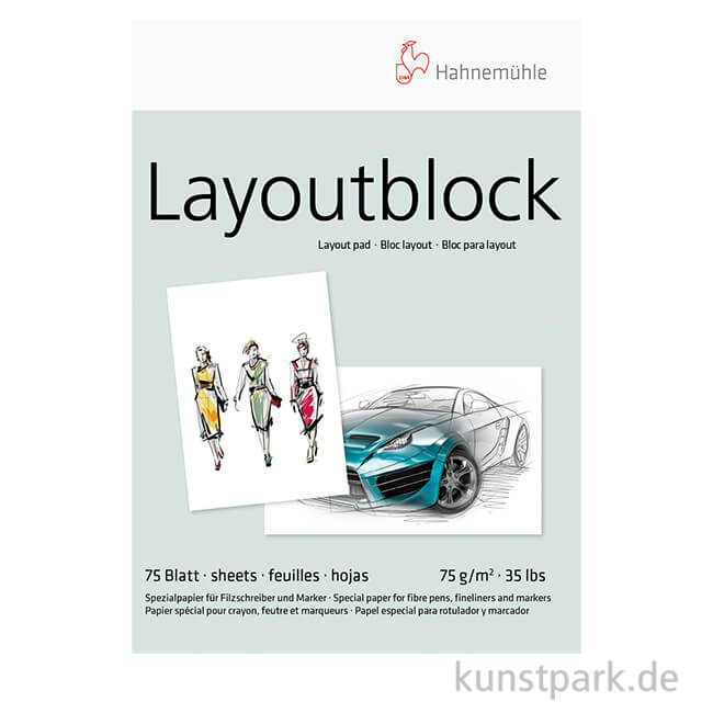 Artikelbild 1 des Artikels “Hahnemühle Layout Papier, 75g, 75 Blatt “