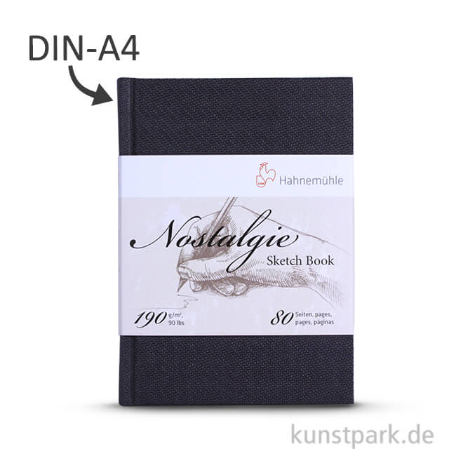 Artikelbild 1 des Artikels “Hahnemühle NOSTALGIE Skizzenbuch, 40 Blatt, 190g DIN A4 (hoch)“