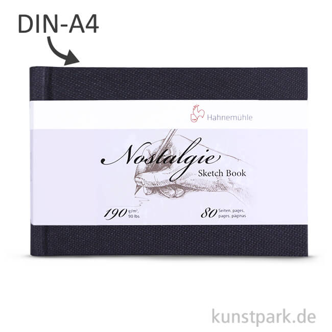 Artikelbild 1 des Artikels “Hahnemühle NOSTALGIE Skizzenbuch, 40 Blatt, 190g DIN A4 (quer)“