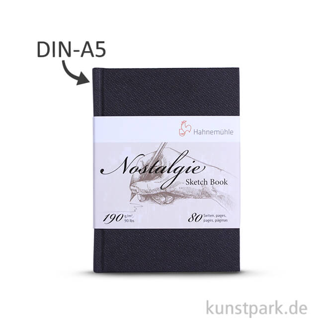 Artikelbild 1 des Artikels “Hahnemühle NOSTALGIE Skizzenbuch, 40 Blatt, 190g DIN A5 (hoch)“
