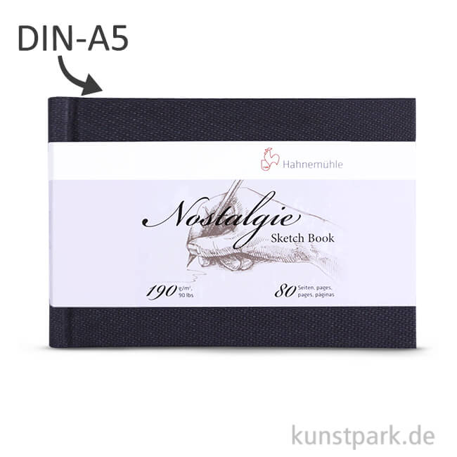 Artikelbild 1 des Artikels “Hahnemühle NOSTALGIE Skizzenbuch, 40 Blatt, 190g DIN A5 (quer)“