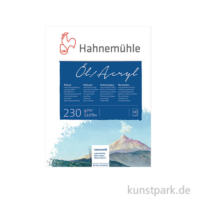 Artikelbild 1 des Artikels “Hahnemühle Öl- und Acryl Malblock, 10 Blatt, 230g 36 x 48 cm“