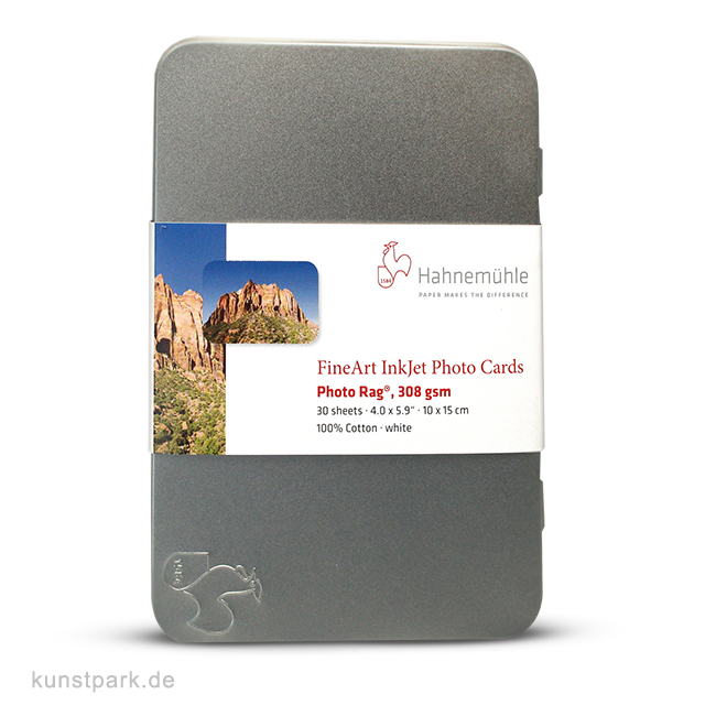 Artikelbild 1 des Artikels “Hahnemühle Photo Rag 308 g/m² Fotokarten, 10x15cm, 30 Blatt “
