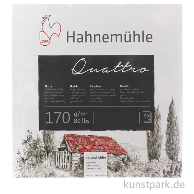 Artikelbild 1 des Artikels “Hahnemühle QUATTRO Skizzenblock, 50 Blatt, 170g “