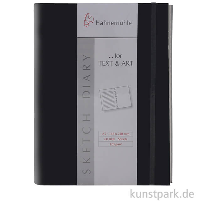 Artikelbild 1 des Artikels “Hahnemühle SKETCH DIARY, 60 Blatt, 120g, schwarz DIN A5 “