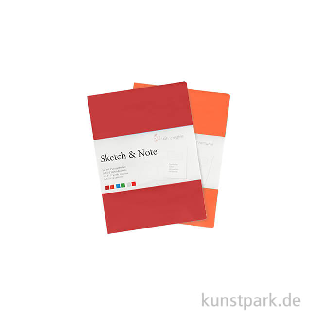 Artikelbild 1 des Artikels “Hahnemühle SKETCH & NOTE, 20 Blatt, 125g, 2 Booklets, Red DIN A6“