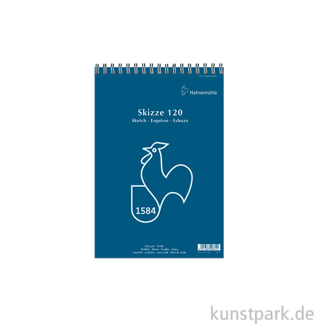 Artikelbild 1 des Artikels “Hahnemühle SKIZZE 120, Skizzenblock , 50 Blatt, Spiral DIN A4“