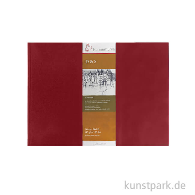 Artikelbild 1 des Artikels “Hahnemühle Skizzenbuch D&S, 80 Blatt, 140g, rot DIN A5 (quer)“