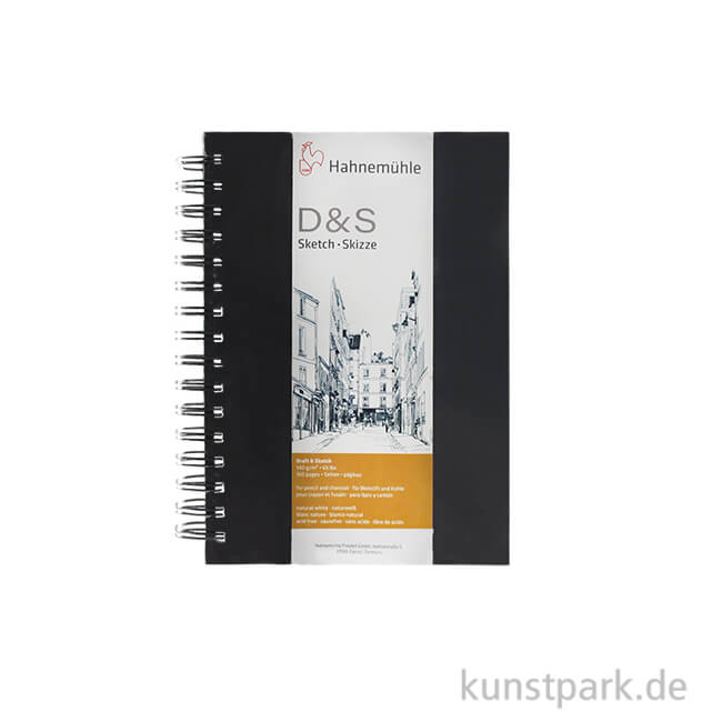 Artikelbild 1 des Artikels “Hahnemühle Skizzenbuch D&S, 80 Seiten, 140g, schwarz, spiral DIN A4 (hoch)“