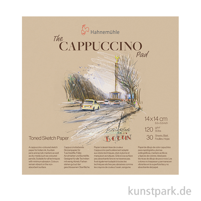 Artikelbild 1 des Artikels “Hahnemühle The Cappuccino Pad, 120 g/qm, 30 Blatt 14 x 14 cm“