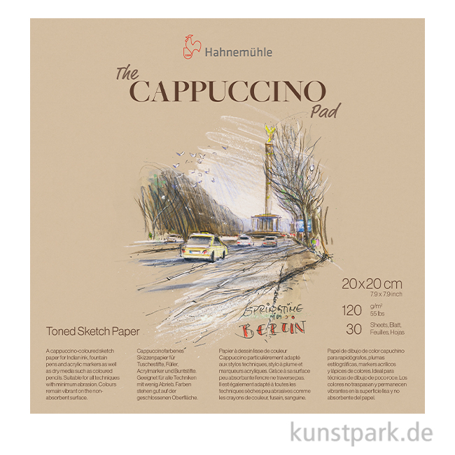 Artikelbild 1 des Artikels “Hahnemühle The Cappuccino Pad, 120 g/qm, 30 Blatt 20 x 20 cm“