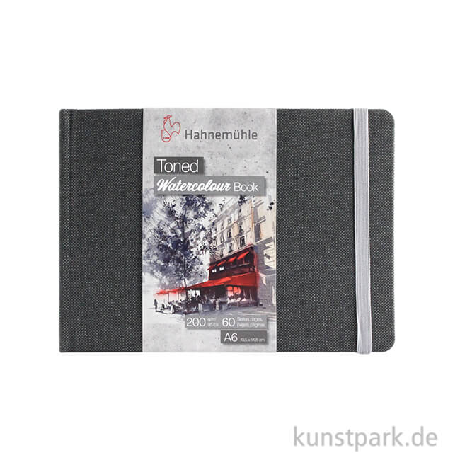 Artikelbild 1 des Artikels “Hahnemühle Toned Watercolour Book Grey, 30 Blatt, 200g DIN A6“