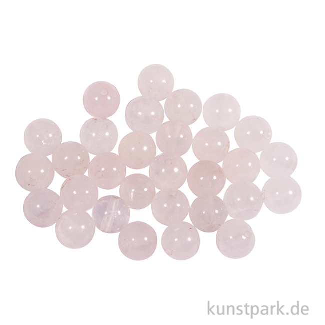 Artikelbild 1 des Artikels “Halbedelsteinperlen Rosenquarz, ø 6 mm, 30 Stück “