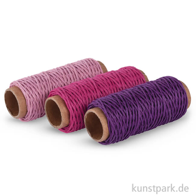 Artikelbild 1 des Artikels “Hanfkordel-Set, 3 Stück, je 12 m 12 m | Rosa-Lila“