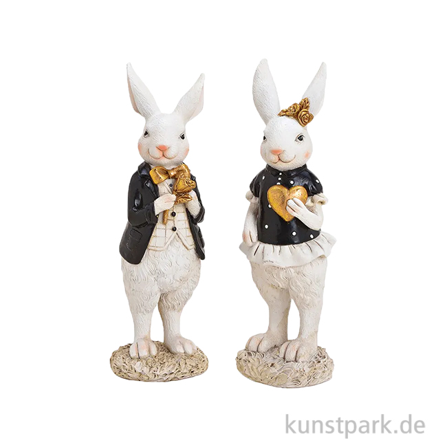 Artikelbild 1 des Artikels “Hase Mann / Frau aus Poly, Weiß / Schwarz, Sortiert, 7 x 22 x 7 cm “