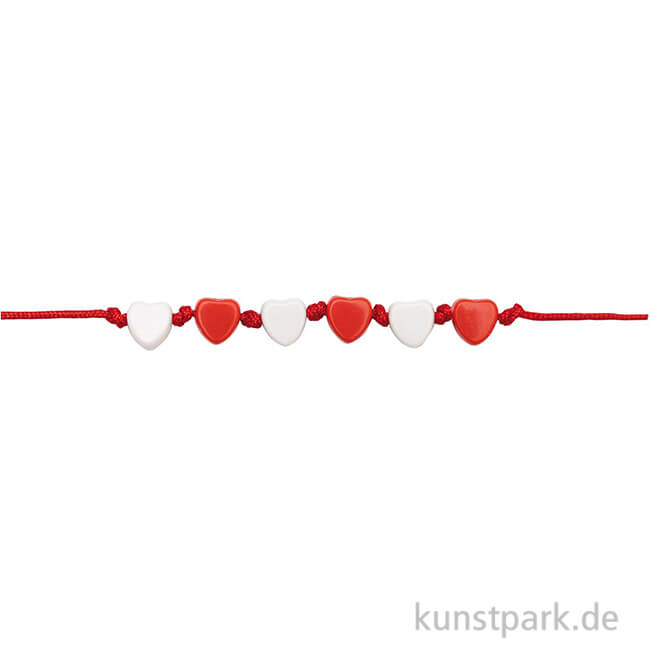 Artikelbild 1 des Artikels “Herz Perlen Mix, Weiß / Rot, 165 Stück “