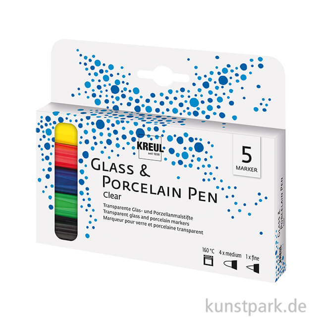 Artikelbild 1 des Artikels “KREUL Glass & Porcelain Pen Clear Set, 5-teilig “
