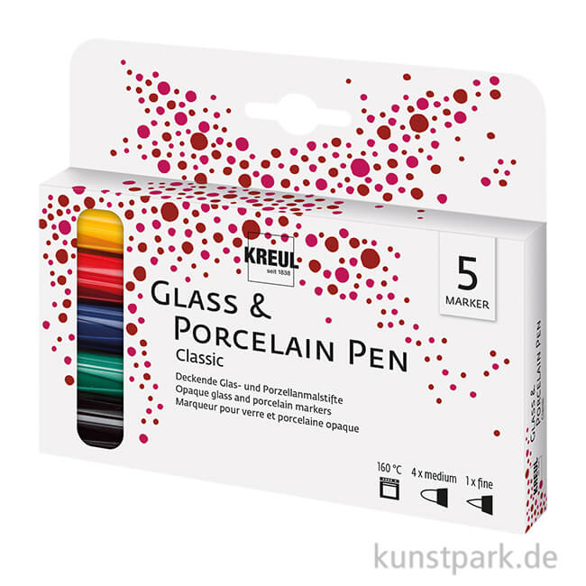 Artikelbild 1 des Artikels “KREUL Glass & Porcelain Pen Classic Set mit 5 Stiften “