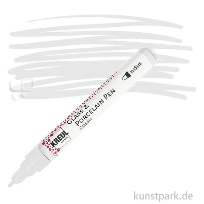 Artikelbild 1 des Artikels “KREUL Glass & Porcelain Pen Classic medium 2-4 mm | Weiß“