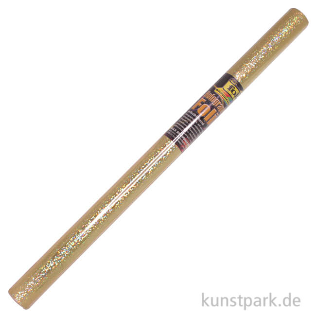 Artikelbild 1 des Artikels “Holographische Folie 0,4x1 m Rolle, selbstklebend Rolle | Dots Gold“