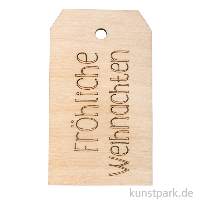 Artikelbild 1 des Artikels “Holz-Anhänger - Fröhliche Weihnachten, 4,8 x 8,2 cm “