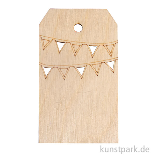 Artikelbild 1 des Artikels “Holz Anhänger - Girlande, 4,8 x 8,2 cm “