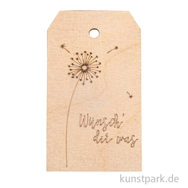 Artikelbild 1 des Artikels “Holz Anhänger - Wünsch Dir was, 4,8 x 8,2 cm “