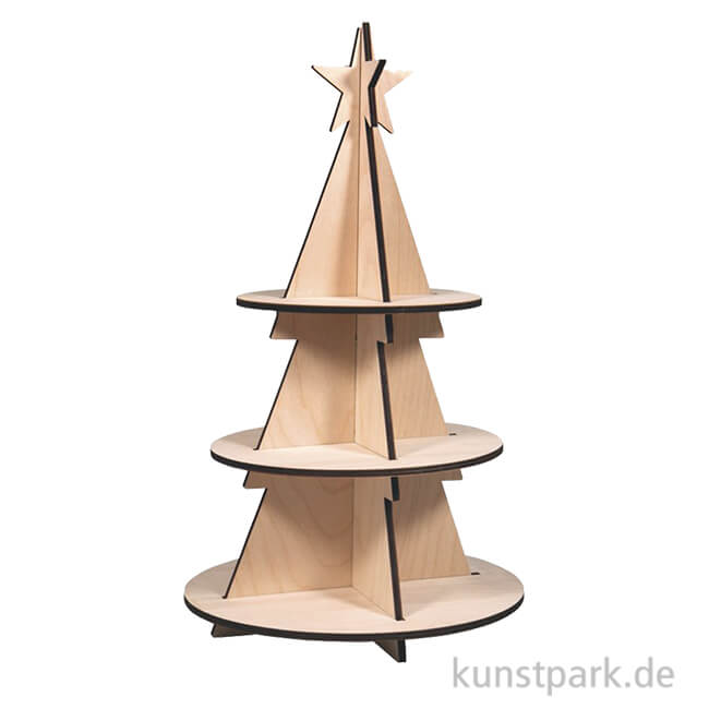 Artikelbild 1 des Artikels “Holz-Bausatz Etagere Tanne, natur, 44,5cm, 5-tlg. Set “