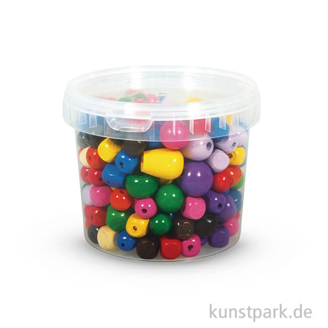 Artikelbild 1 des Artikels “Holz-Perlen Mix bunt, 16-25 mm 380 g“