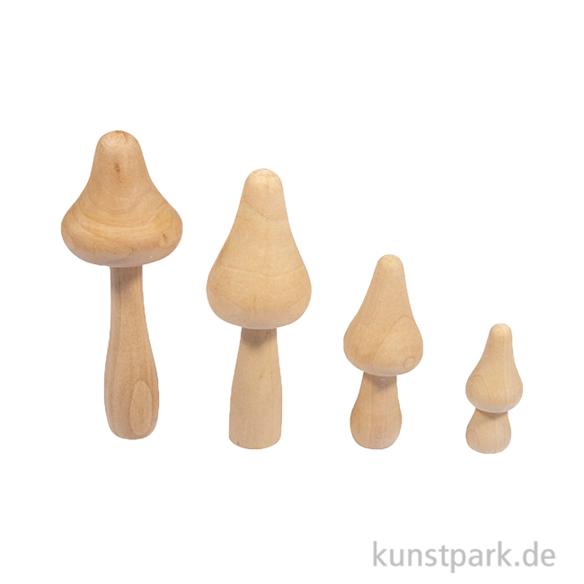 Artikelbild 1 des Artikels “Holz Pilze, Natur, Höhe 5-11,4 cm, 4 Stück “