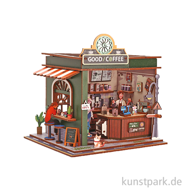Artikelbild 1 des Artikels “Holzbausatz 3D, Miniatur Cafe, Coffee Shop “