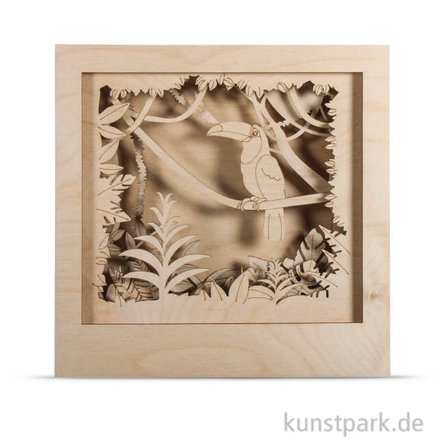 Artikelbild 1 des Artikels “Holzbausatz 3D-Motivrahmen - Tukan “