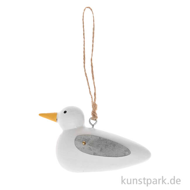 Artikelbild 1 des Artikels “Holzhänger Möwe mit Metall-Flügel, Klein, Weiß, 9 x 4,5 x 4 cm “