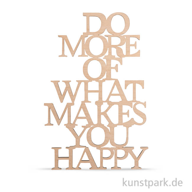 Artikelbild 1 des Artikels “Holzschrift - Do more of what makes you happy, 12,8x19,7 cm “