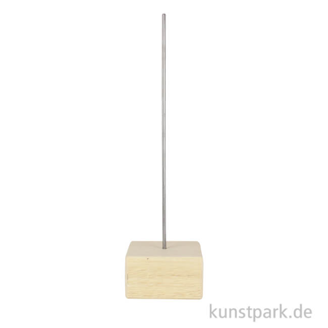 Artikelbild 1 des Artikels “Holzsockel Größe 7 x 7 cm mit Metallstab Höhe 30 cm “