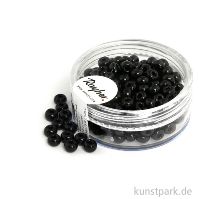 Artikelbild 1 des Artikels “Indianer-Perlen - 4,5 mm, 17 g Dose | Schwarz“