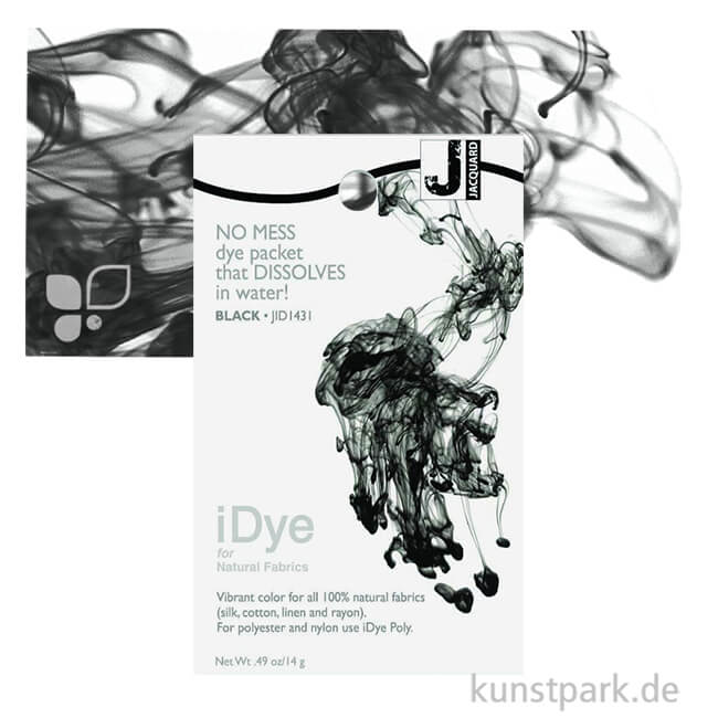 Artikelbild 1 des Artikels “Jacquard iDye - Textilfarbe für Naturstoffe, 14g Einzelfarbe | Black“