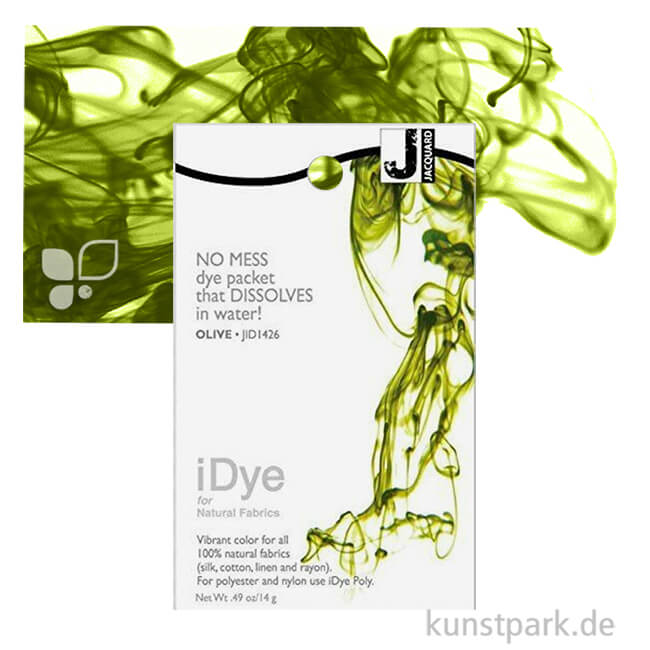 Artikelbild 1 des Artikels “Jacquard iDye - Textilfarbe für Naturstoffe, 14g Einzelfarbe | Olive“